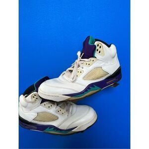 Nike Air Jordan 5 Retro Grape 2013 Men's Size 9.5 Sneakers Shoes 136027-108
